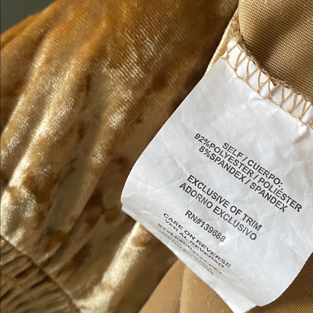 Luxurious Rich Crushed Velvet Dress in Gold - Picture 13 of 13
